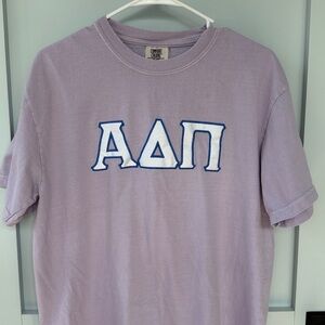 Alpha Delta Pi (ADPi) Classic Stitched Letter T-Shirt 100% Cotton